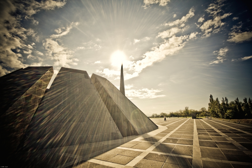 The Armenian genocide memorial in Yerevan