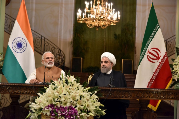 Narendra Modi and Hassan Rouhani