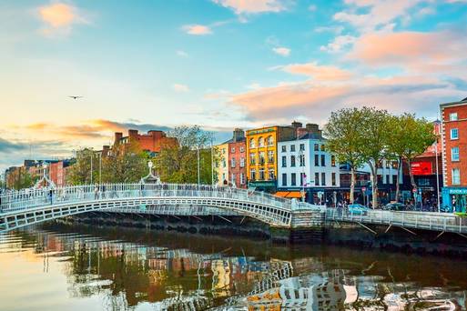 The Ha'penny Bridge in Dublin