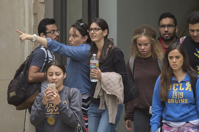 The UCLA campus was on lockdown Wednesday after a gunman killed a professor and himself