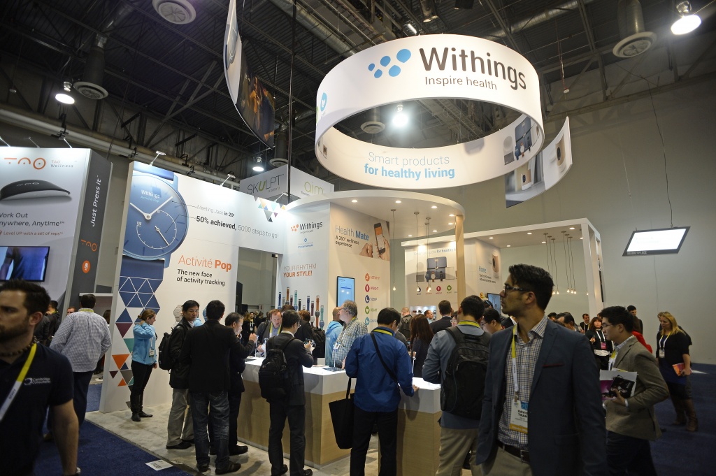 The French company Withings booth is seen at the Consumer Electronics Show in Las Vegas Nevada