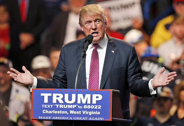 Republican presidential candidate Donald Trump shown during a May 5 rally in West Virginia said refugees from Syria'could be the all-time great Trojan horse following Sunday's mass shooting at a Florida night club. The shooter Omar Mateen repor