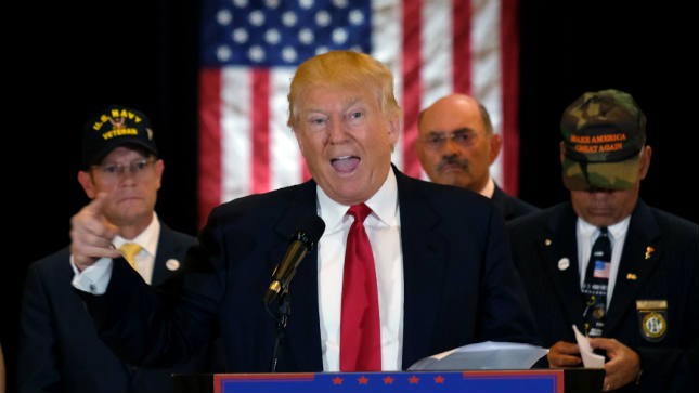 Trump Goes on Tirade Against Media While Detailing Vets Fundraiser