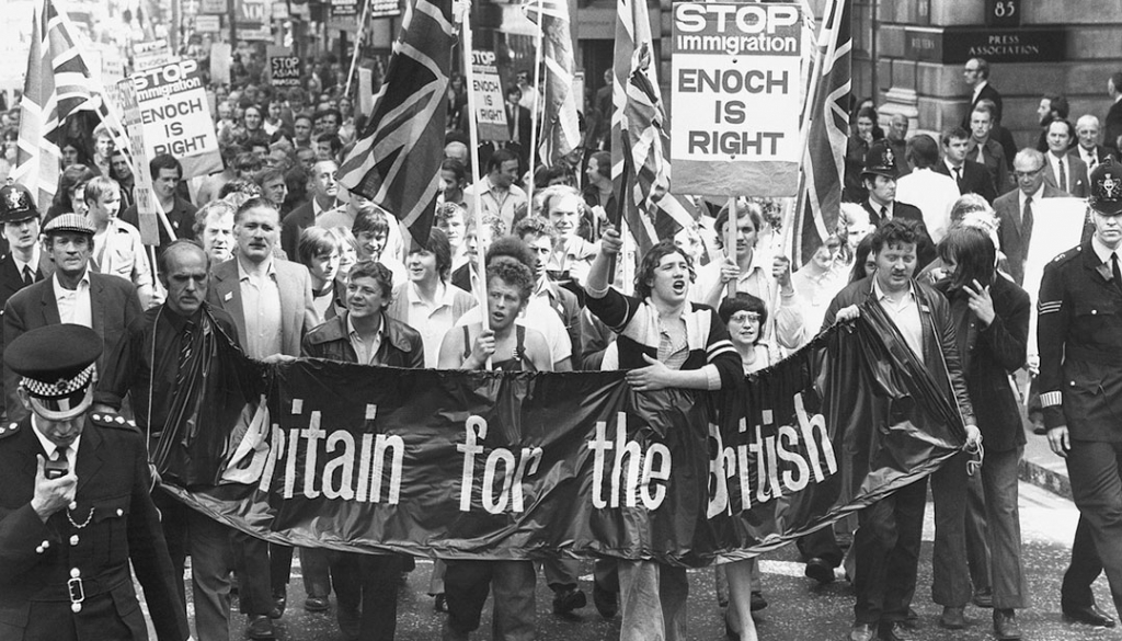 1972 anti-immigration march by London’s Smithfield meat market porters