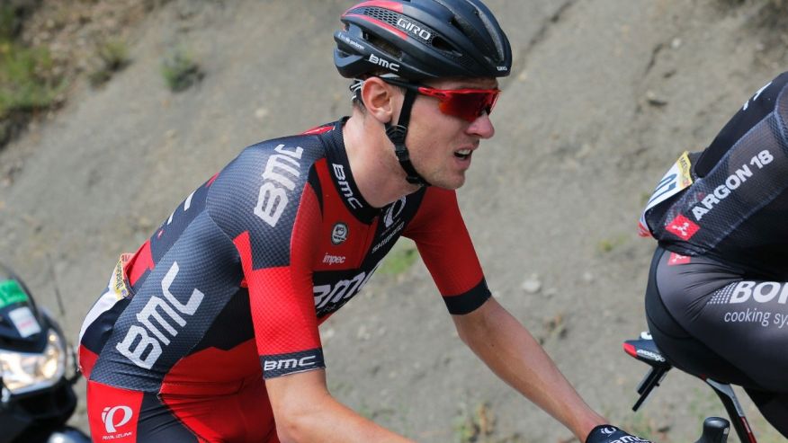 Tejay van Garderen of the U.S. struggles after he fell ill during the 17th stage of the Tour de France cycling race between Digne-les Bains and Pra Loup France