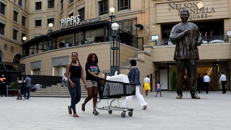 Sept. 23 2015 Shoppers push trolleys at an upmarket shopping mall in Sandton Johannesburg. The U.S. is warning its citizens of possible terror attacks by Islamic militants and commercial areas in South Africa