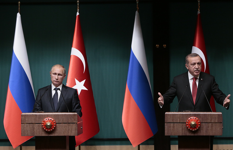 Vladimir Putin and Recep Tayyip Erdogan in December 2014