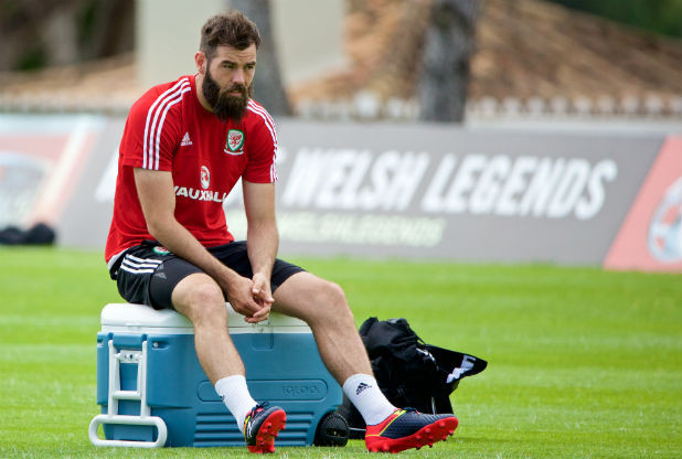 Wales midfielder Joe Ledley looks set to start on the bench against Slovakia