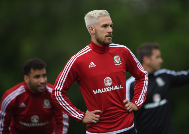 Wales player Aaron Ramsey looks