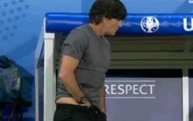 Watch Joachim Low caught on camera touching and smelling his own genitals while on Euro 2016 duty with Germany