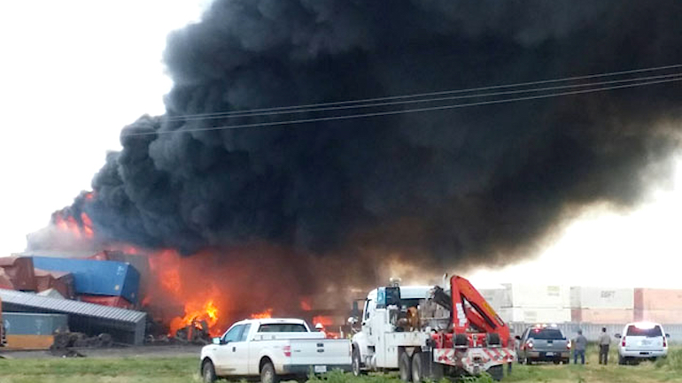 2 trains collide near Amarillo