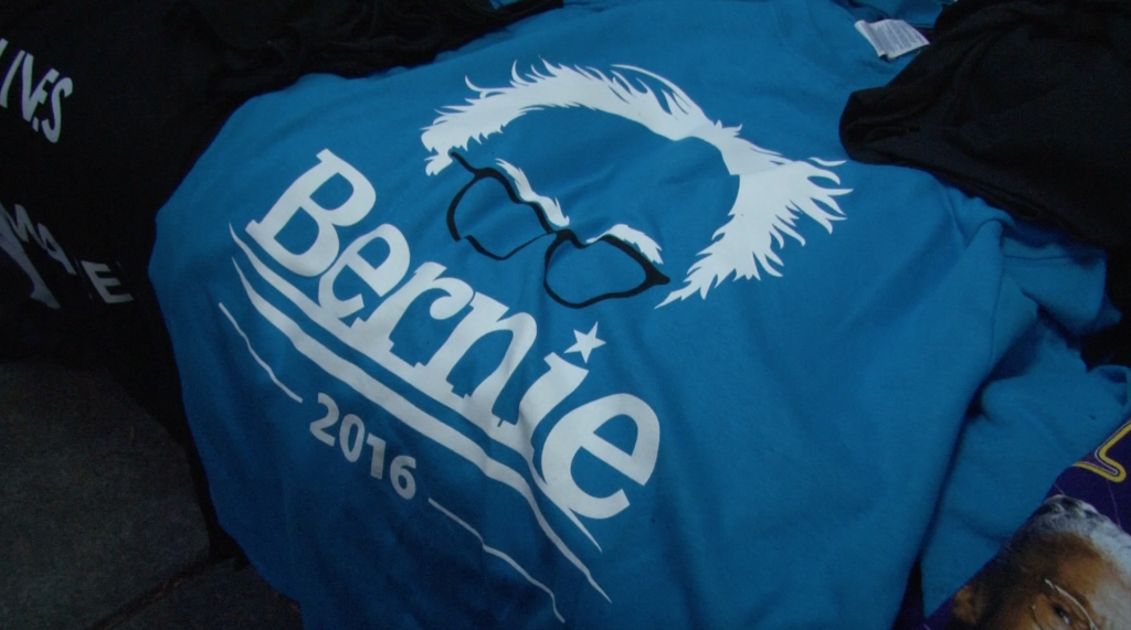 A Bernie Sanders t-shirt at the 2016 Democratic National Convention