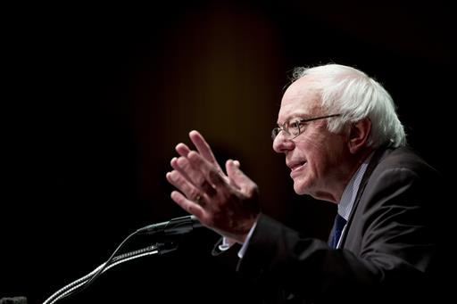 Democratic presidential candidate Sen. Bernie Sanders I-Vt. speaks in Albany N.Y. Sanders failed in his quest to include opposition to the Trans Pacific Partnership trade deal in