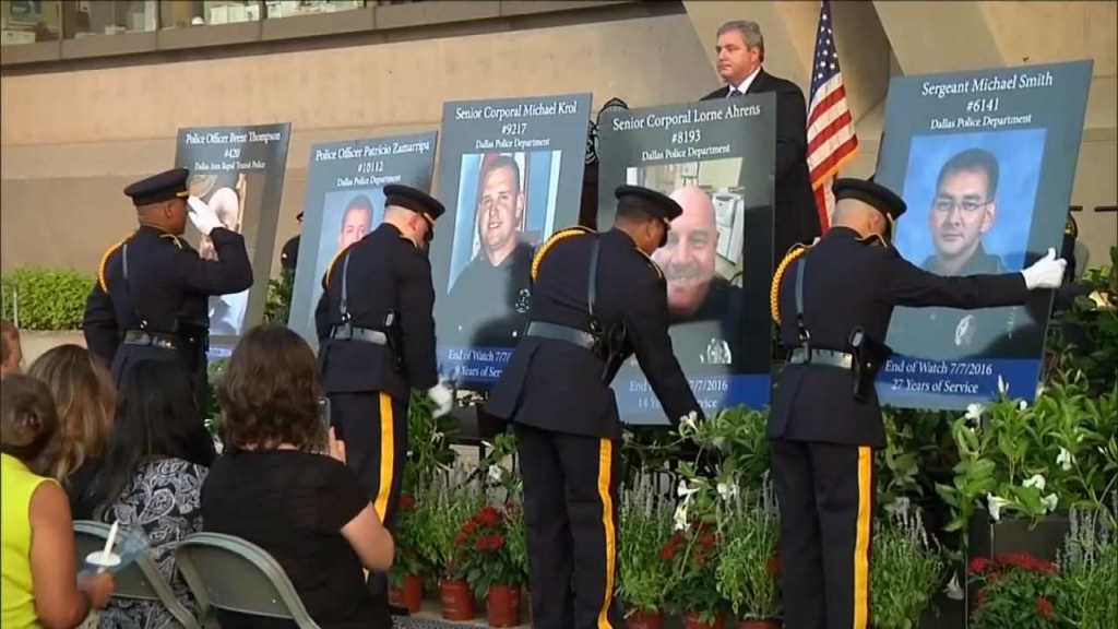 A private interfaith memorial service will be held Tuesday in Dallas for the five fallen officers