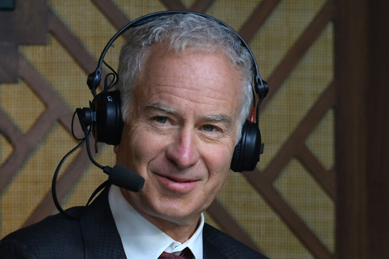 AFP  File  Glyn Kirk Commentator and tennis coach John Mc Enroe sits in the press booth on centre court at Wimbledon 2016