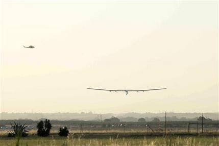 Solar Impulse plane on penultimate journey