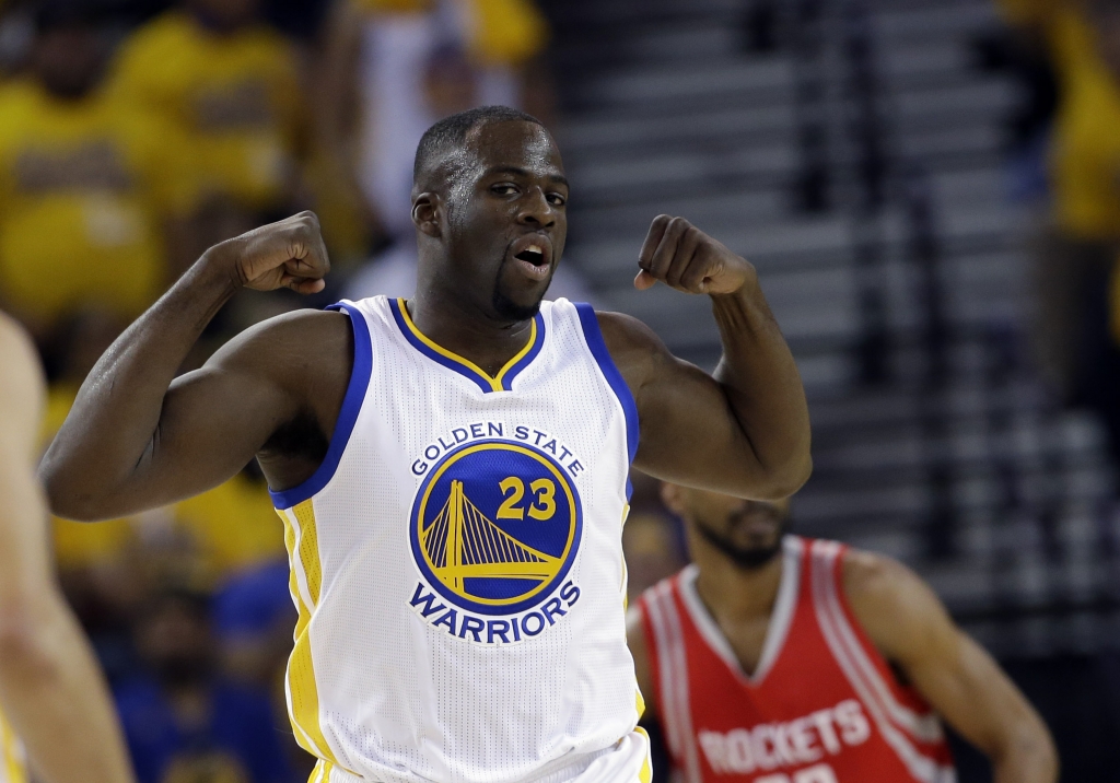 From left United States&#039 Draymond Green Kevin Durant and De Marcus Cousins celebrate after a score by Carmelo Anthony during the second half of an exhibition basketball game against China on Tuesday