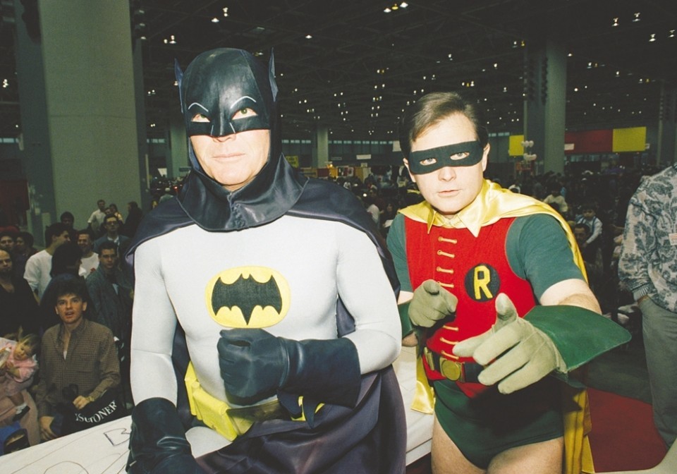 Adam West and Burt Ward as Batman and Robin