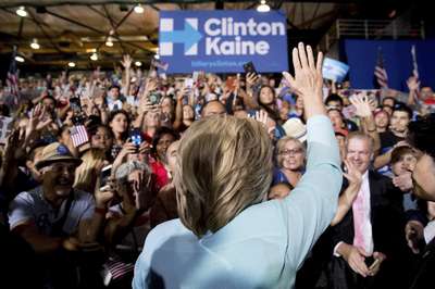 Clinton says veep pick Kaine is everything GOP ticket isn't