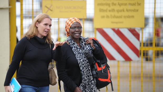 Aid workers based in South Sudan arrive in Kenya after their evacuation