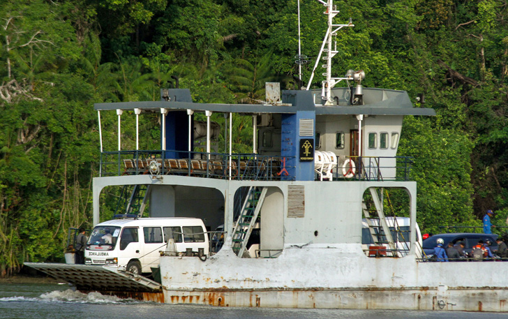 Coffins on boat for executions in Indonesia