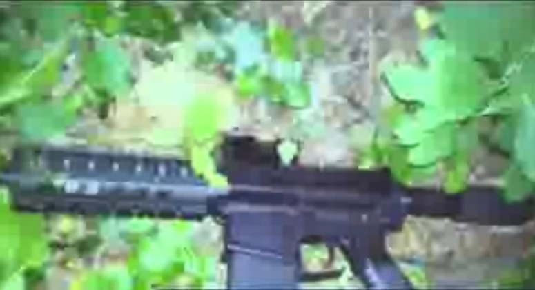 An image of the weapon the suspect fired at police in Baltimore overnight