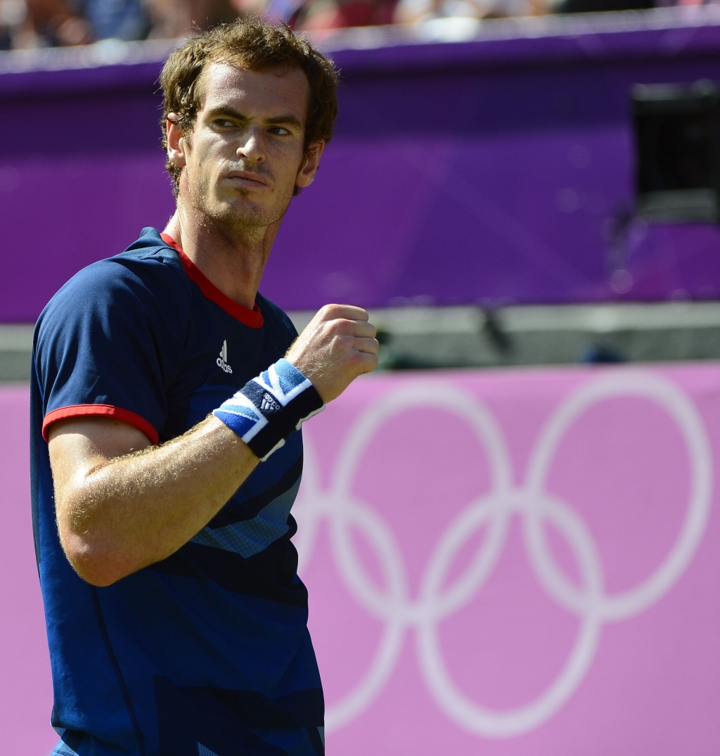 Andy Murray in the gold medal match at the 2012 Olympic Games. Credit Christopher Hanewinckel-USA TODAY Sports