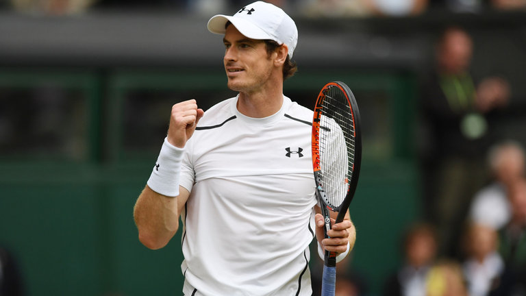 Andy Murray will take on Jo Wilfried Tsonga in the Wimbledon quarter-finals