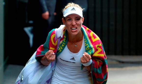 Angelique Kerber celebrates following her win over Venus Williams. Anthony Devlin  PA Wire