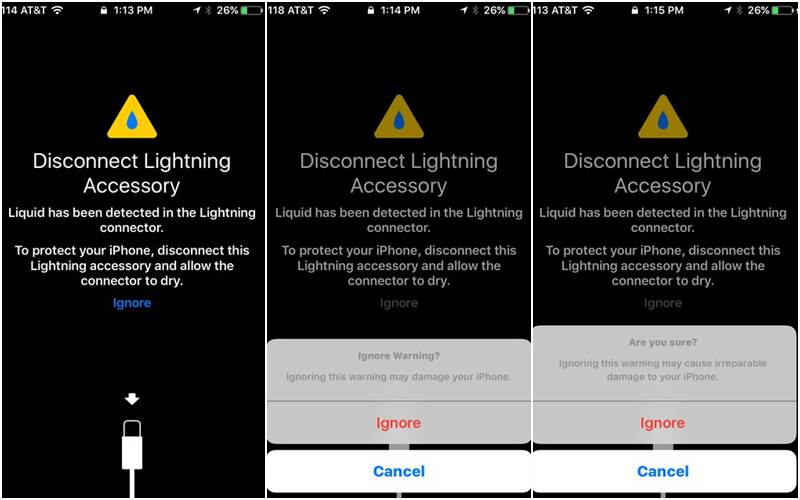 Apple iOS 10 warns user of water detection in the lightning port reveals the latest developer beta build