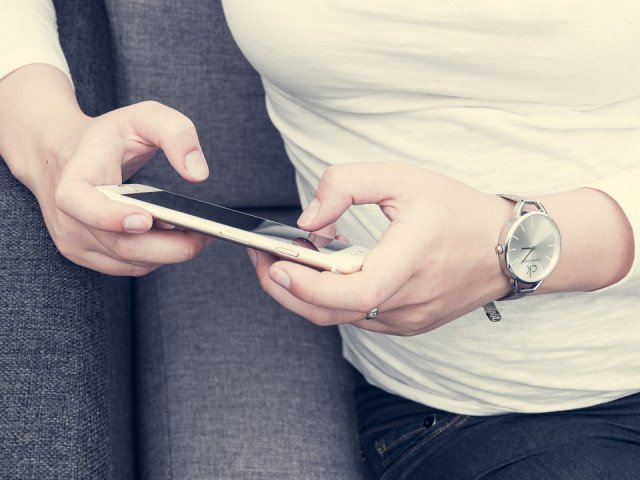 Woman using smarphone