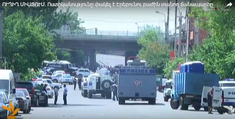 Armed men have stormed the police headquarters in Armenia