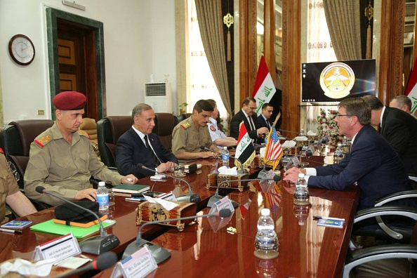 United States Secretary of Defense Ashton Carter in Iraq