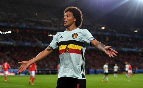 LILLE FRANCE- JULY 01 Axel Witsel of Belgium gestures action during the UEFA EURO 2016 quarter final match between Wales and Belgium at Stade Pierre Mauroy