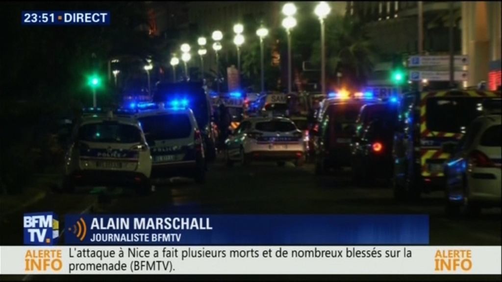 A long white truck ran into a crowd of people in Nice France on Bastille Day killing dozens and injuring more a local prefecture official told CNN