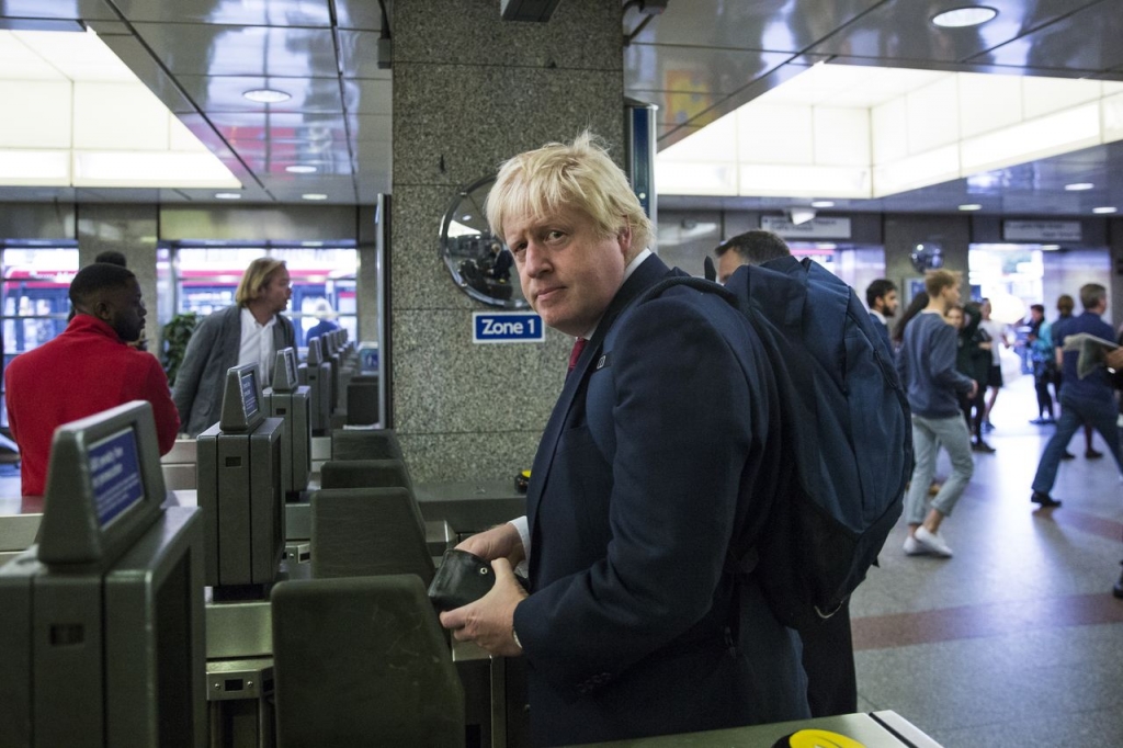 Boris Johnson on the Tube