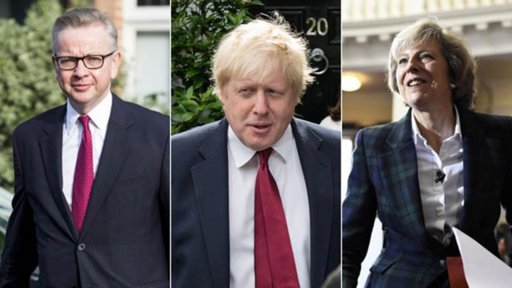 Michael Gove and Theresa May lead the field as Boris Johnson bows out