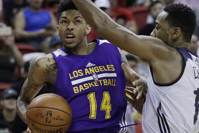 D’Angelo Russell hits buzzer-beater off Brandon Ingram assist as Lakers down Ben Simmons’ Sixers