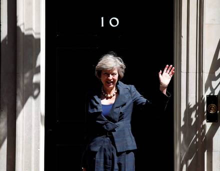 Britain's Home Secretary Theresa May who is due to take over as prime minister