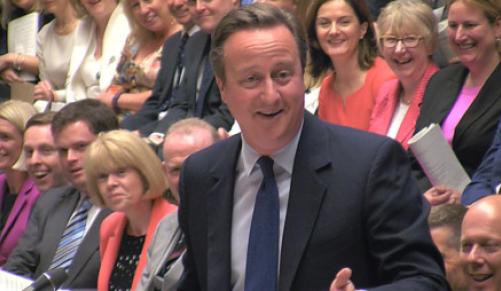 Britain's outgoing Prime Minister David Cameron