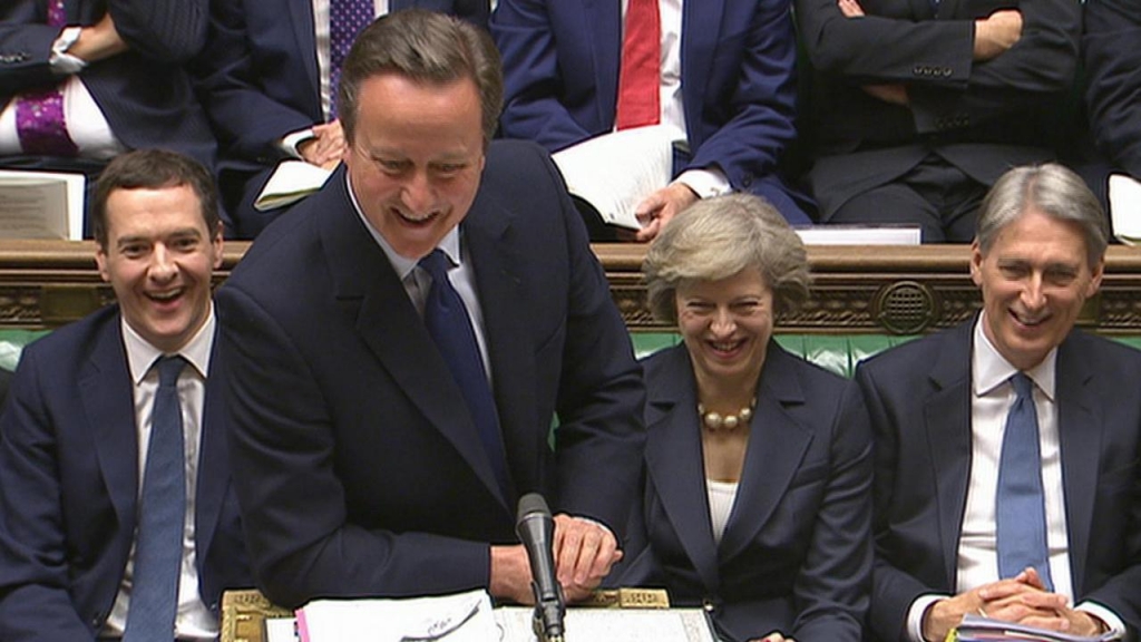 British PM David Cameron has ended his time in parliament not with a bang but a chuckle