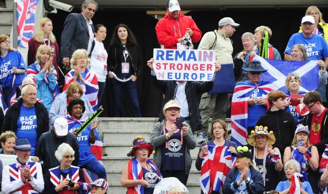 British fans are seen in Belgrade