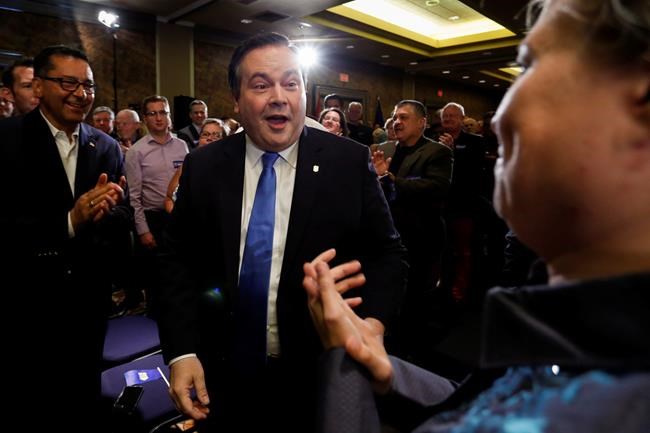 Alberta Conservative MP Jason Kenney arrives at an event announcing he will be seeking the leadership of Alberta's Progressive Conservative party in Calgary Alta. Wednesday