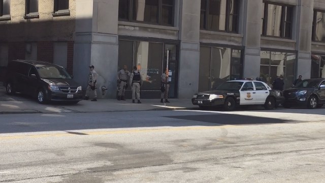 CPD patrol cars in downtown Cleveland