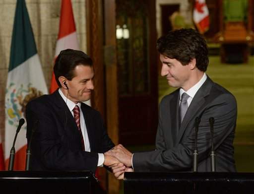 Canada, Mexico leaders showcase ties after Brexit