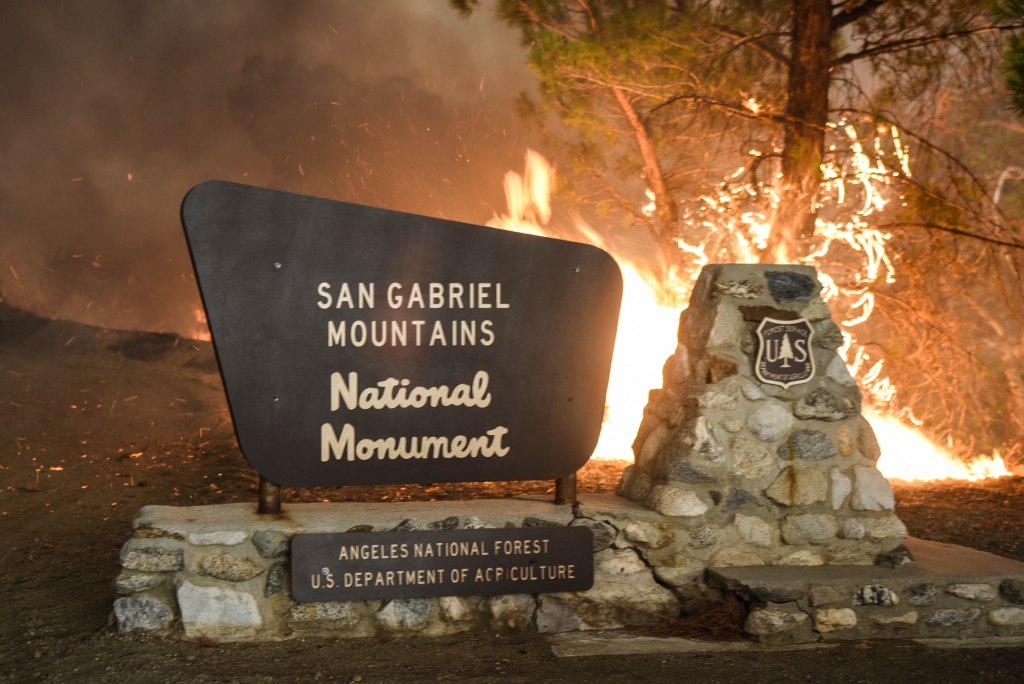 Hundreds of county and Angeles National Forest firefighters battled the blaze aided by three dozen water-dropping helicopters and retardant-dropping airplanes. The