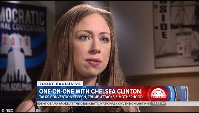 Chelsea Clinton spoke about her friendship with Ivanka Trump during an interview with the Today show ahead of her speech at the DNC on Thursday