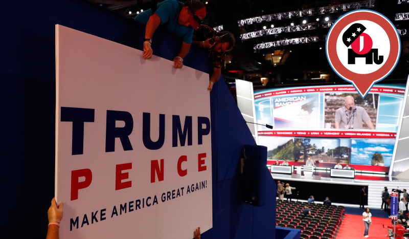 Trump-Pence campaign logo is raising eyebrows