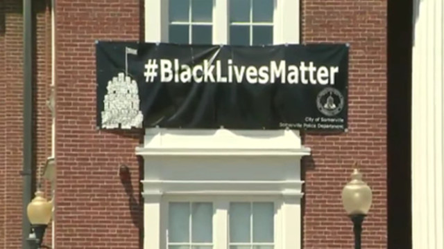 Somerville will not remove Black Lives Matter banner despite police pleas