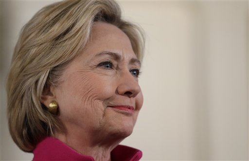 Presumed Democratic presidential candidate Hillary Clinton listens during a town hall style campaign event Tuesday Dec. 29 2015 at South Church in Portsmouth New Hampshire